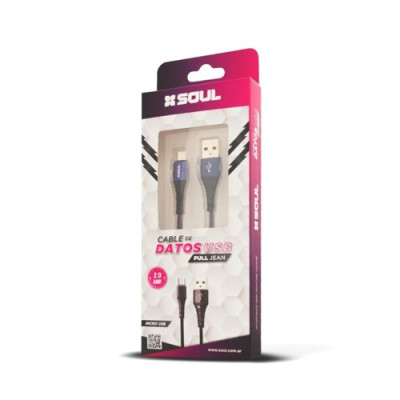 CABLE IPHONE SOUL 2A 1MT NEGRO