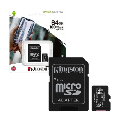 MEMORIA MICRO SD 64 GB KINGSTON C10 UHS-I UI 100MB