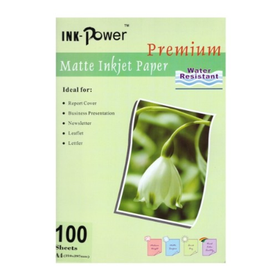 PAPEL INK POWER A4 MATE 110 GRS X 100 HOJAS